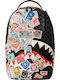 Sprayground School Backpack Junior High-High School with Water Bottle Holder USPS Half Stamps 29 x 15 x 45cm