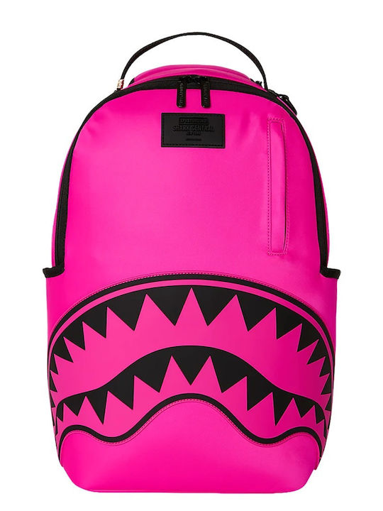 Sprayground Ghiozdan de Spate Pentru Școala Gimnazială - Liceu Shark Central Wht Stencil Shark Pink Nylon