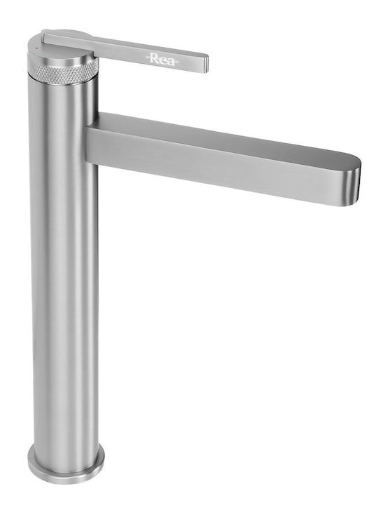 Rea Grace Tall Silver Mixing Sink Faucet