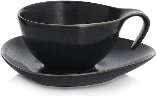 Duka Duka Kaffee Tasse aus Porzellan Schwarze 350ml