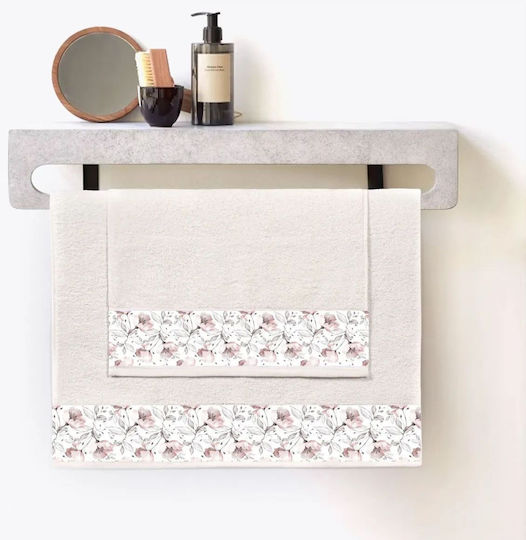 Rebeka Home Σετ Πετσέτες Μπάνιου 2τμχ hkw6002 Dew Βάρους 400gr/m²