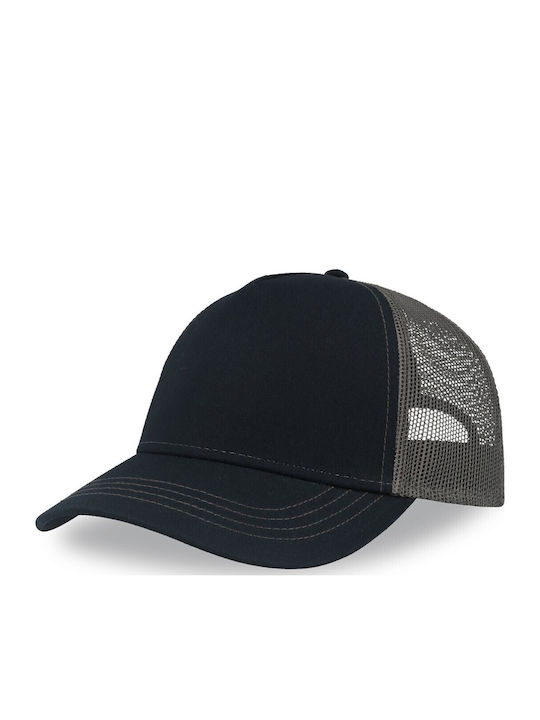 Atlantis S-rapper Canvas Five-Panel Jockey Hat Mesh 100% Cotton Canvas 270g Navy/Grey-975