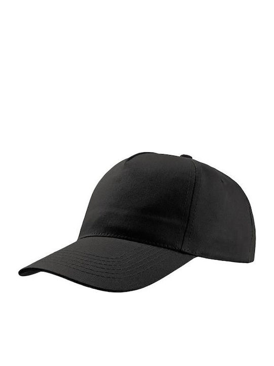 Atlantis Start Five 852 Πεντάφυλλο Καπέλο Τζόκεϊ 100% Βαμβάκι Twill 160gsm Black