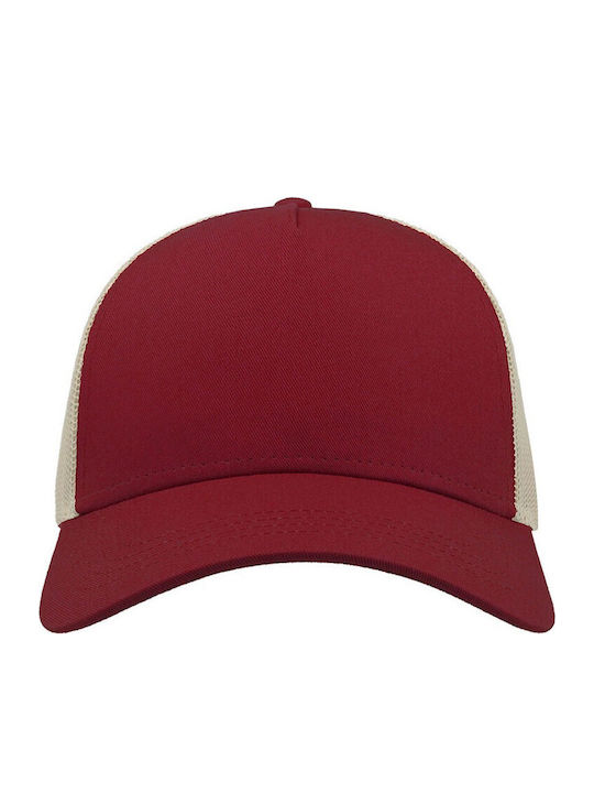 Atlantis Rapper Cotton 888 Five-Panel Jockey Hat 100% Cotton 100% Polyester Burgundy Stone