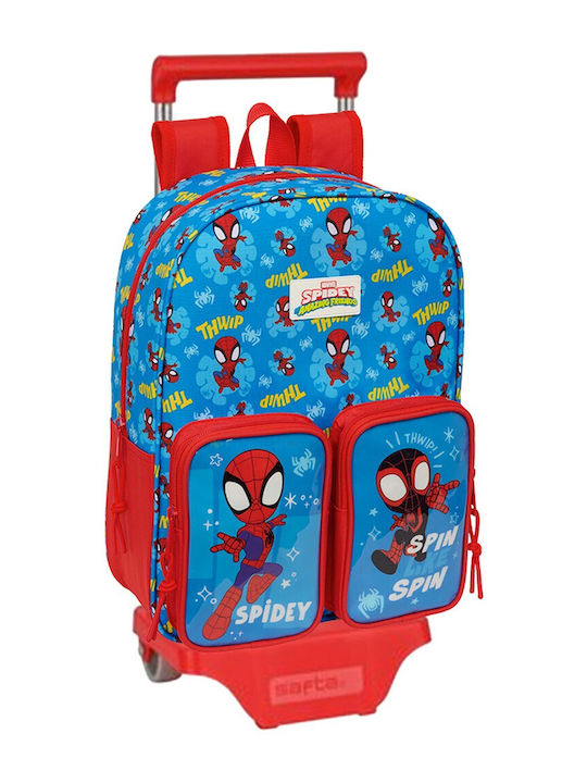 Safta Spidey Ученическа Раница Куфар Синя