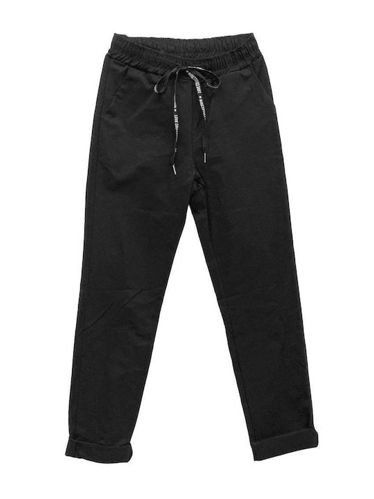 Ansin Ansin Damen Stoffhose mit Gummiband in Sl...