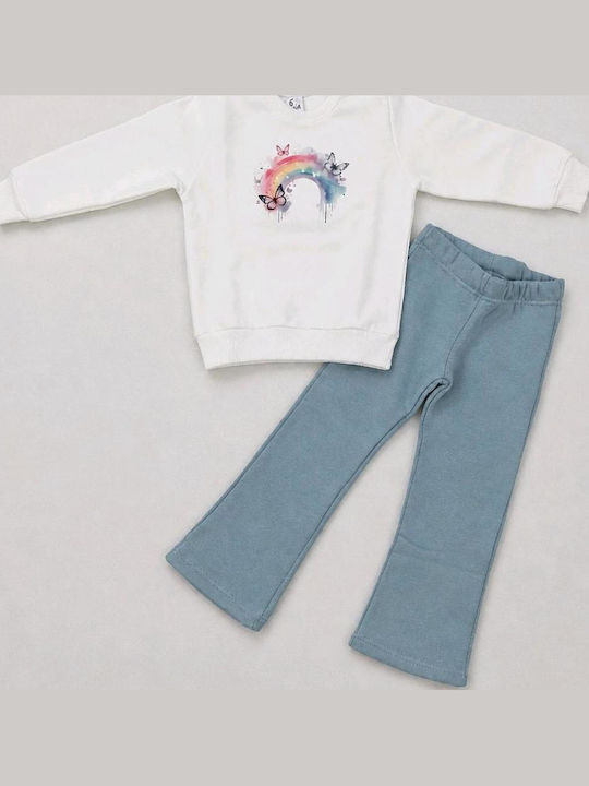 Kids Sweatpants Set With White Top