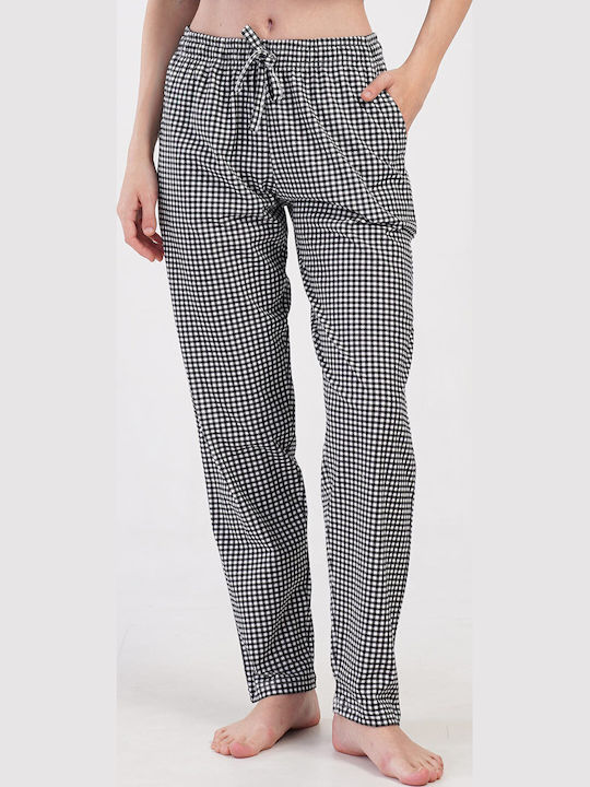 Vienetta Secret Summer Women's Pyjama Trousers Black-White