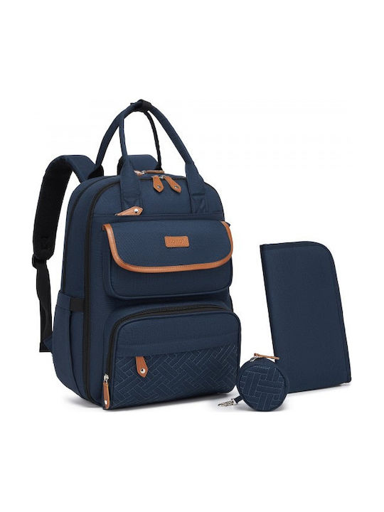 Miss Lulu Backpack Navy Μπλε
