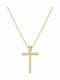 Senzio Belibasakis Women's Gold Cross 9K with Chain