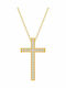 Senzio Belibasakis Women's Gold Cross 9K with Chain
