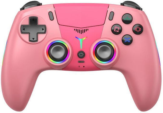 BF302I Wireless & Wired Gamepad with Hall Effect Sticks for PS5 Pink