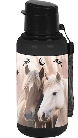 Paso Παιδικό Παγούρι με Καλαμάκι Μαύρο 500ml