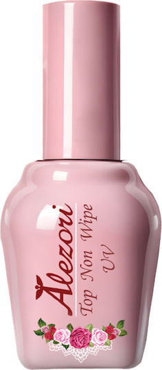 Alezori Non Wipe Uv Top Coat για Απλά Βερνίκια 15ml Non Wipe Uv