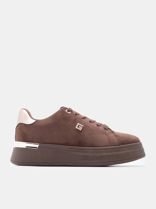 Luigi Women's Flatforms Sneakers Dark Brown