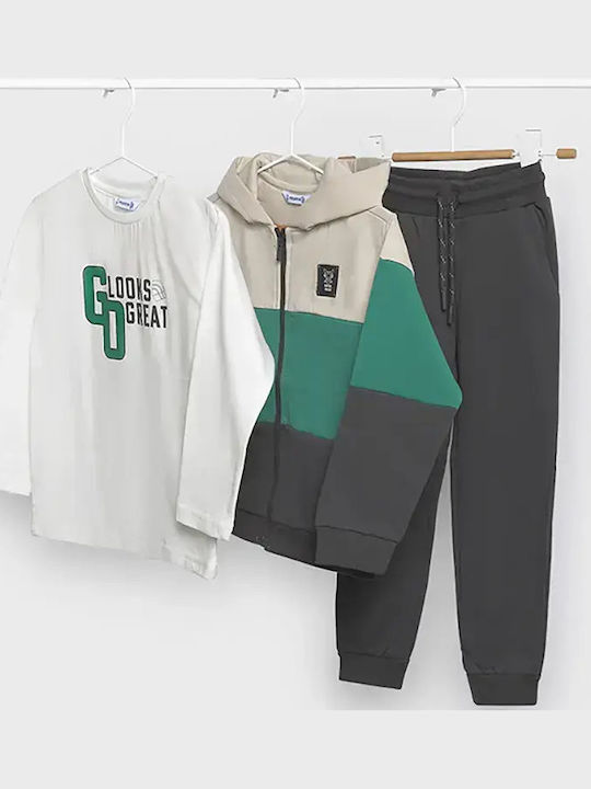 Kids Tracksuits Dri-Fit Multicolour With Jacket With Top Lime 3 Pieces