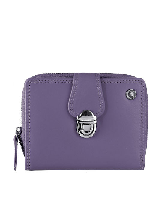 Small Leather Women's Wallet Purple