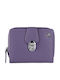 Small Leather Women's Wallet Purple