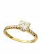 Kontopoulos Single Stone Ring From 18K Gold With Diamond