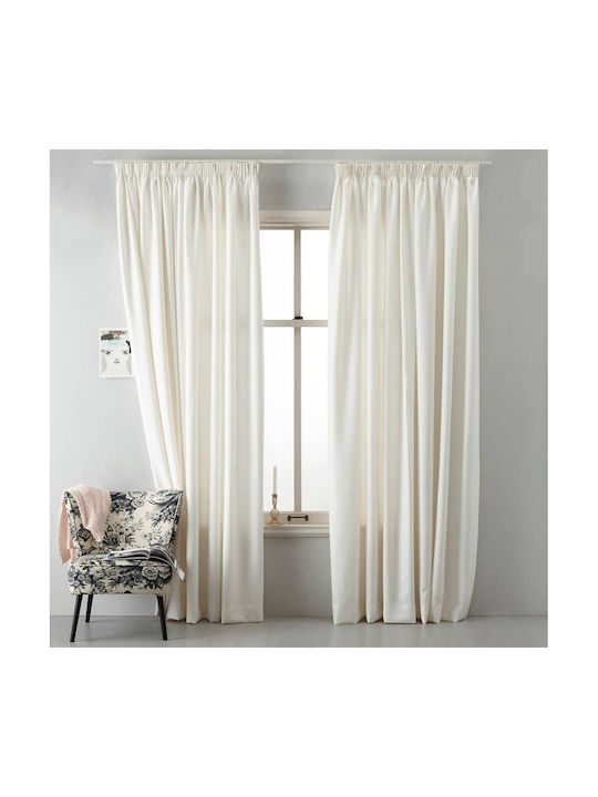Saray Home Curtain With Pencil Pleat Ivory 280x300cm