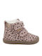 Anatomic Leather Kids Ankle Boots with Hoop & Loop Closure Pink