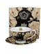 Duo-Gift Kaffee Tasse aus Porzellan Schwarze 250ml