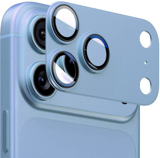 Iphone 18 Pro Max Enkay Anti-reflection Camera Lens Frosted Armor Aluminium Alloy Tempered Glass Film Light Blue