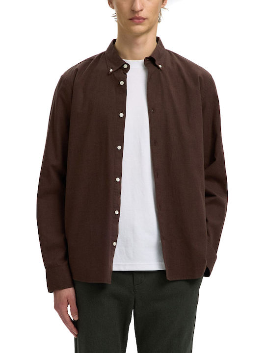 Selected Long Sleeve Denim Shirt in Regular Fit...