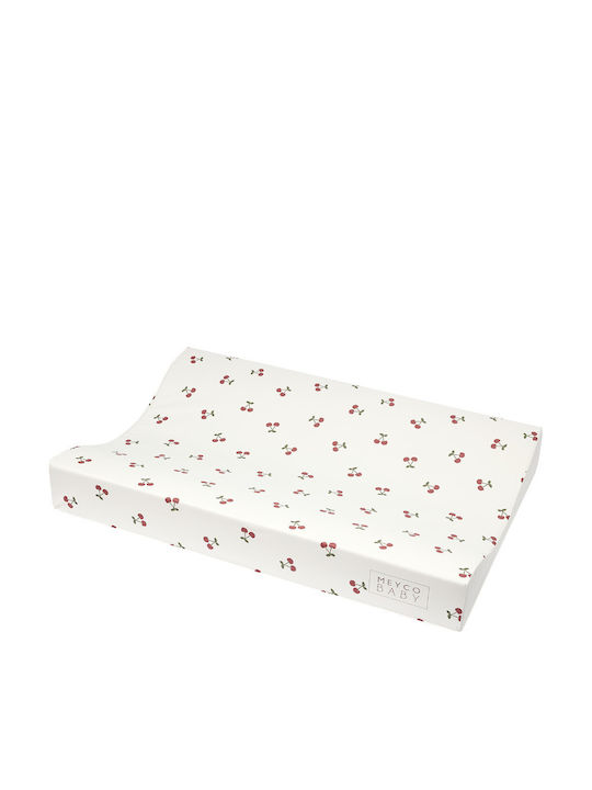 Meyco Weiche Wickelauflage mit Bezug aus Stoff Cherry Natur 70x50cm