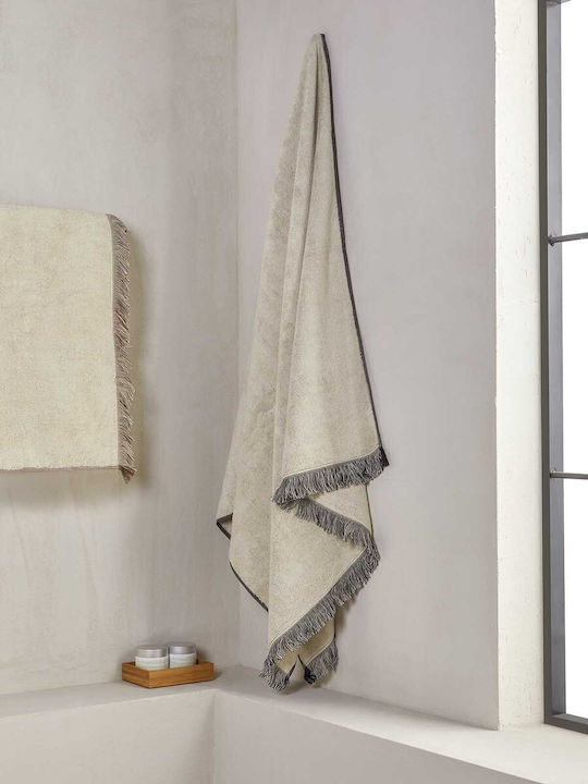 Αιγαίον Πετσέτα Σώματος 90x180εκ. Black Βάρους 600gr/m²