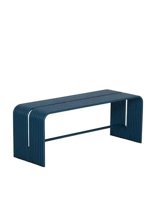 Bancă De Exterior Metalică Albastră 105.5x38cm