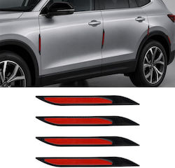 Air Flow Hood Air Duct Sticker Car Decoration 4 Piece Set Red Air Flow Hood Air Duct Sticker Car Decoration 4 Piece Set Red