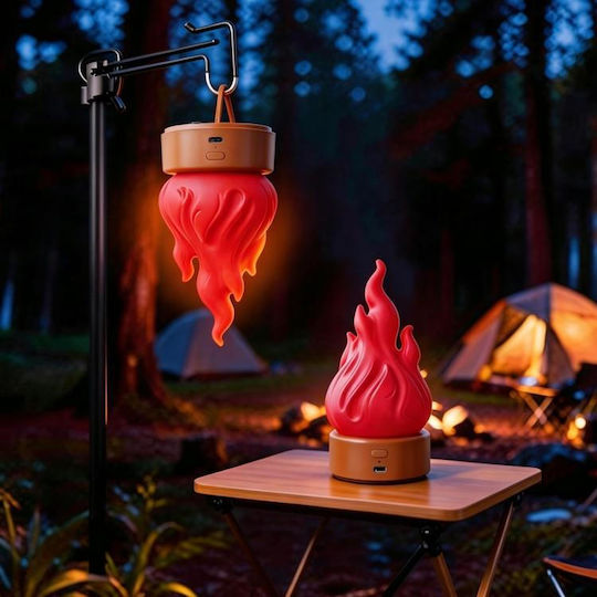 Λάμπα Led Επαναφορτιζόμενη για Camping 3W Κόκκινο