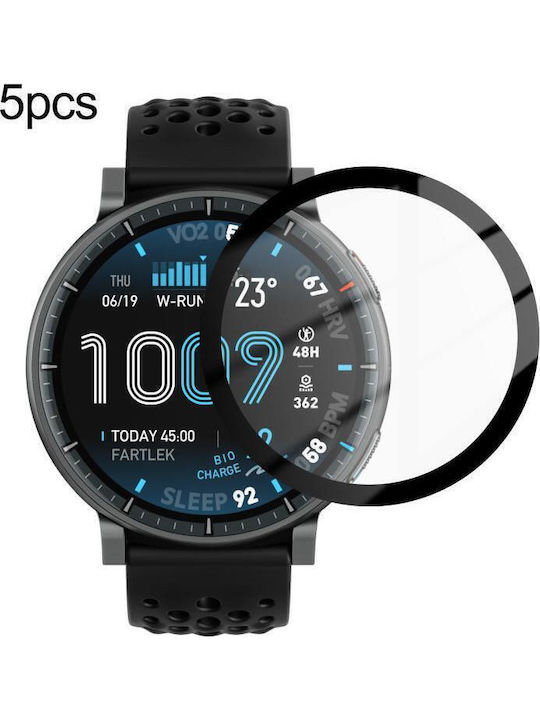 Amazfit Active Max 5 Bucăți Pachet Pmma Composite Soft Screen Protector Film Cutie de Vânzare cu Amănuntul Colorată