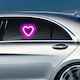 Solar Car Lighting Heart Shape Smart Modified Neon Lighting Vehicle Interior Pink