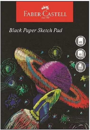 Faber Castell Блок Sketch Черна Хартия A5 140гр 40 Листа #12311231