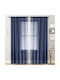 Curtain With Pencil Pleat Dark Blue 132x241cm