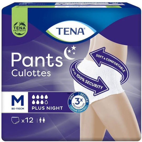 Tena Plus Night Scutece Chiloți pentru Incontinență Mediu 12buc