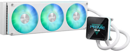 Asus Prime LC II 360 ARGB AIO CPU Liquid Cooling with 3 120mm Fans White
