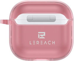 AirPods 4 LeReach Mega Series Transparent Wireless Earbuds Case Hook Transparent Pink AirPods 4 LeReach Mega Series Transparent Wireless Earbuds Case Hook Transparent Pink