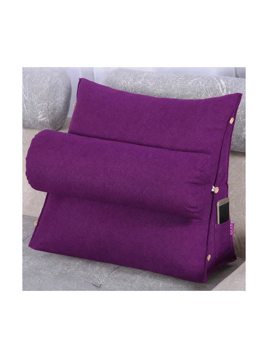 Sofa-Kissen aus 100% Baumwolle Lila 50x60cm