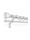 My Home Luxury Ausziehbare Metallische Vorhangstange Double mit Stange 200cm Silber