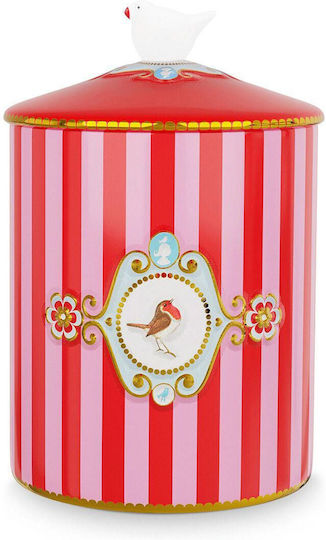 Бисквитница 1.3 л Pip Studio Love Birds Stripes Red Pink