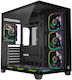 Rampage Sealite Black Gaming Midi Tower Computer Case with Side Window and ARGB Lighting Black