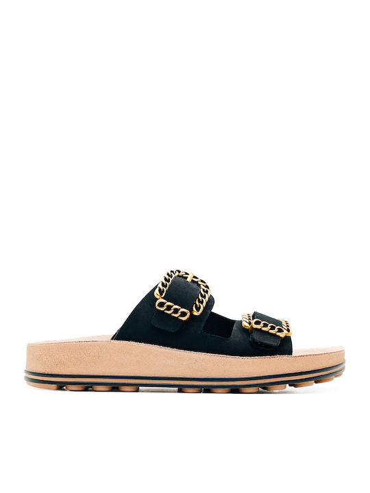 Fantasy Sandals Sandale de damă din piele Negre