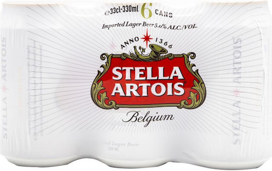 Stella Artois Pale Lager Κουτί 6x330ml