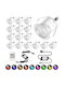 Decorative LED RGB Light 20pcs 3x3cm