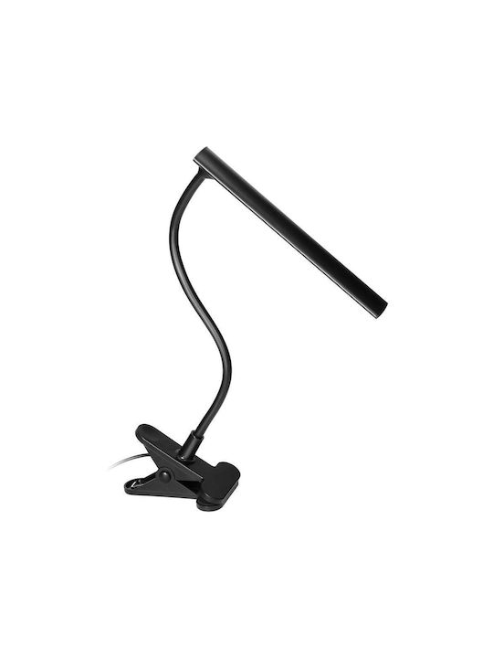 Virone LED Lampă de Birou cu Braț Flexibil și Clemă în Culoare Neagră Virone LED Lampă de Birou cu Braț Flexibil și Clemă în Culoare Neagră