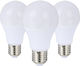 GBC Λάμπες LED 11W για Ντουί E27 και Σχήμα A60 Θερμό Λευκό 1055lm 3τμχ