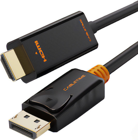 Cabletime CT-AV585-02G-B3 DisplayPort Male Cable - 3m Black